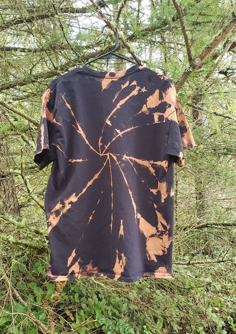 Eye Spiral Bleach Printed Black T Shirt *Made to Order- sizes XS-10XL*