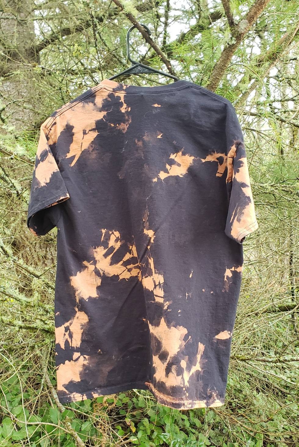 Smoking Skull Bleach Printed Black T Shirt *Made-to-Order sizes XS-10XL*