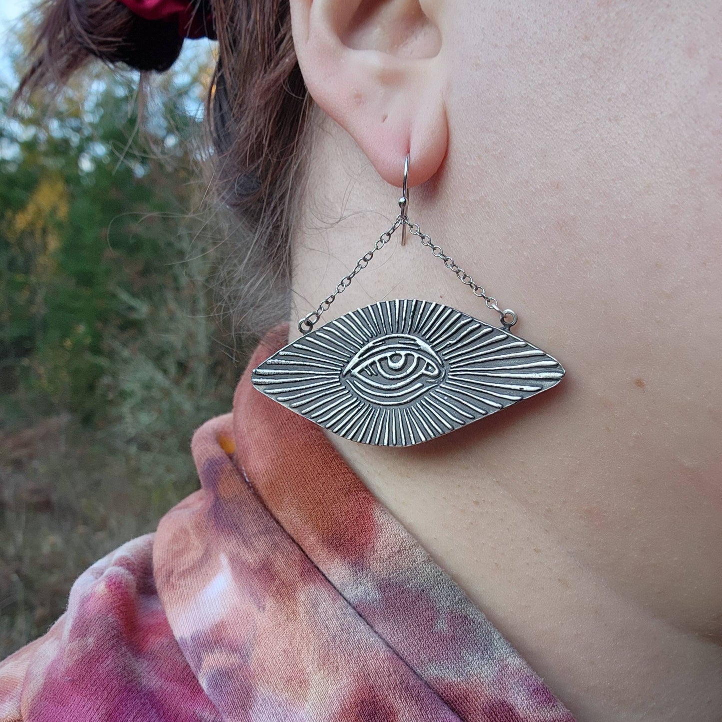Silver Eye Earrings *Made-To-Order *