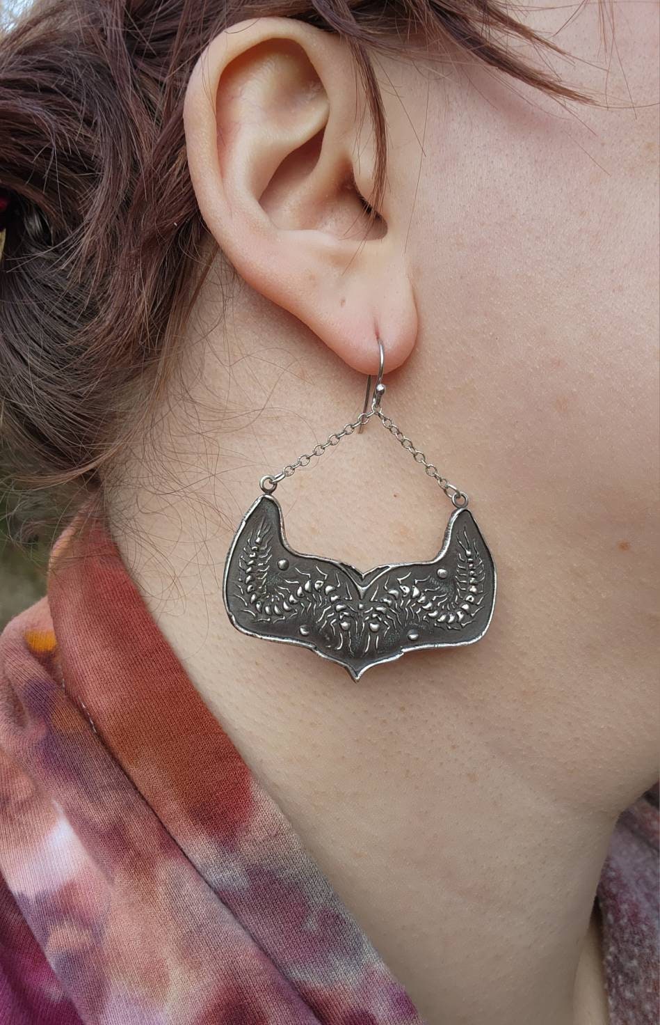 Centipede Earrings Silver *Made-To-Order *