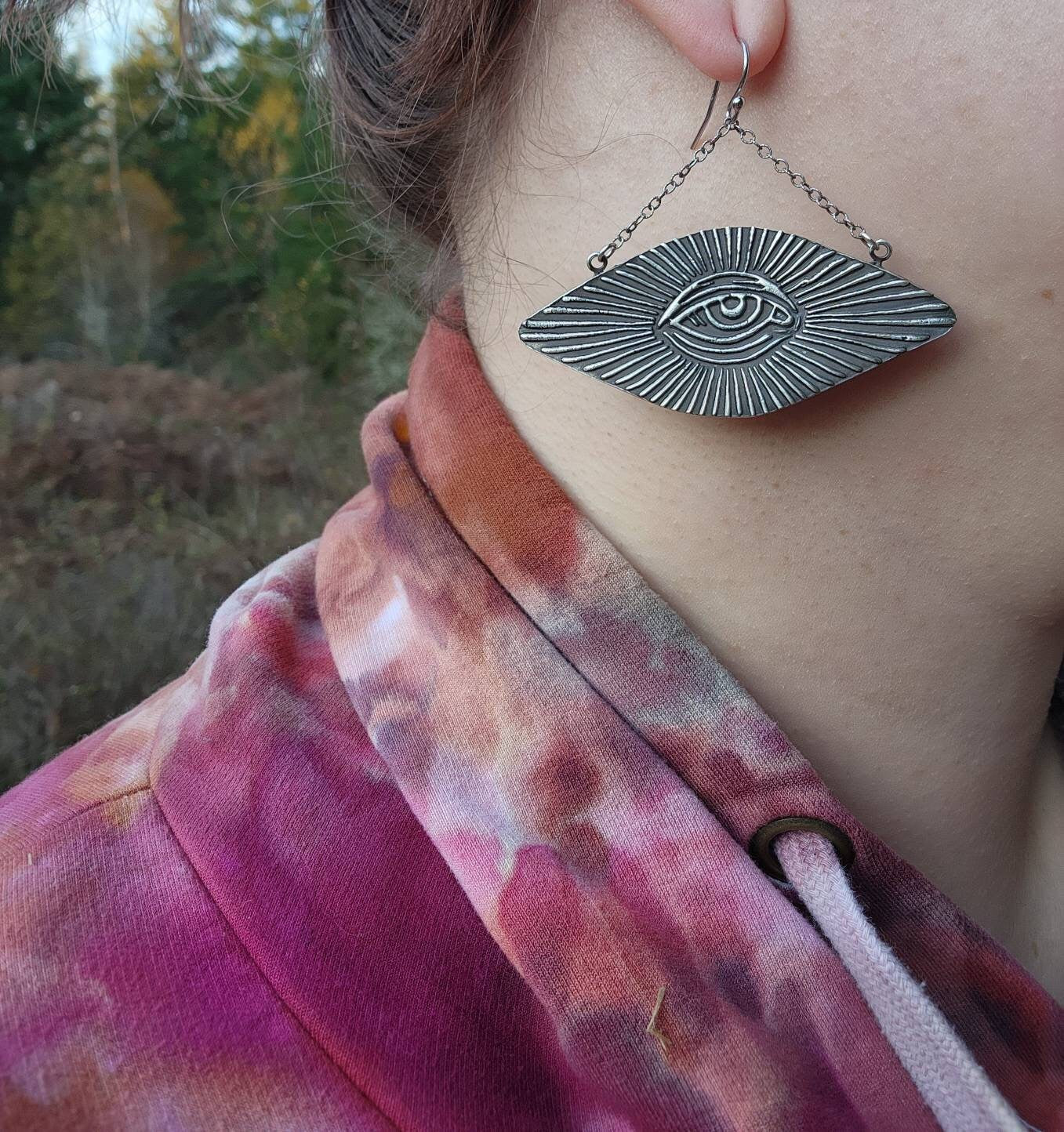 Silver Eye Earrings *Made-To-Order *