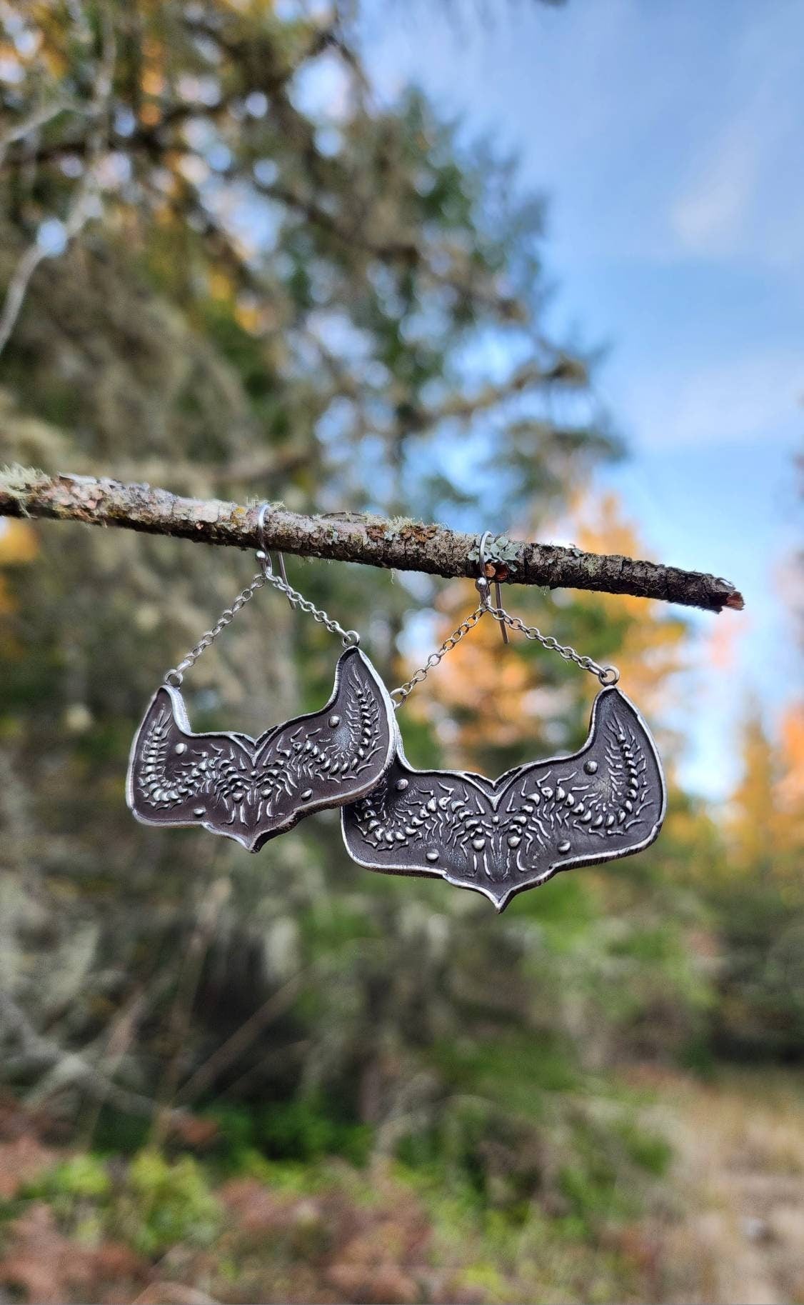 Centipede Earrings Silver *Made-To-Order *