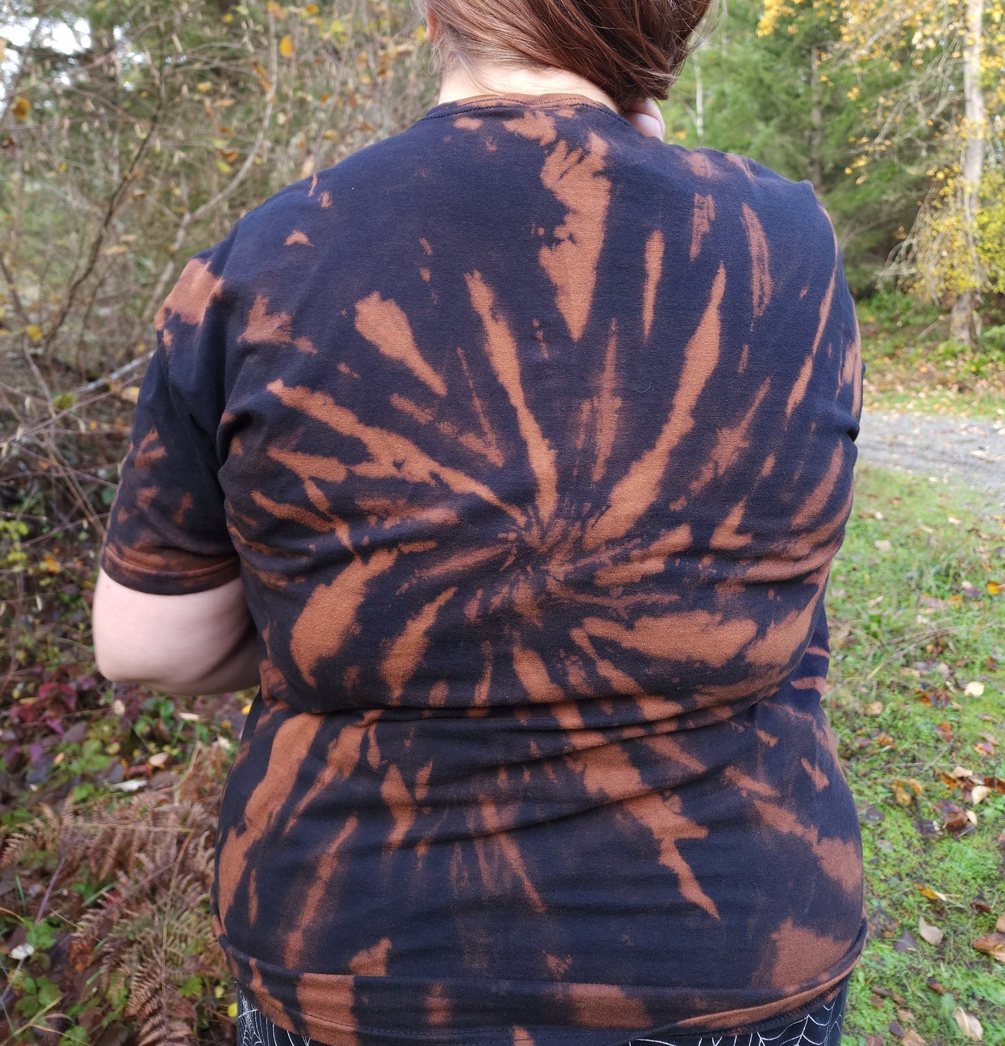 Mushroom Eye Bleach Printed Spiral Reverse Tie Dye T Shirt *Made To Order Sizes XS-10XL*