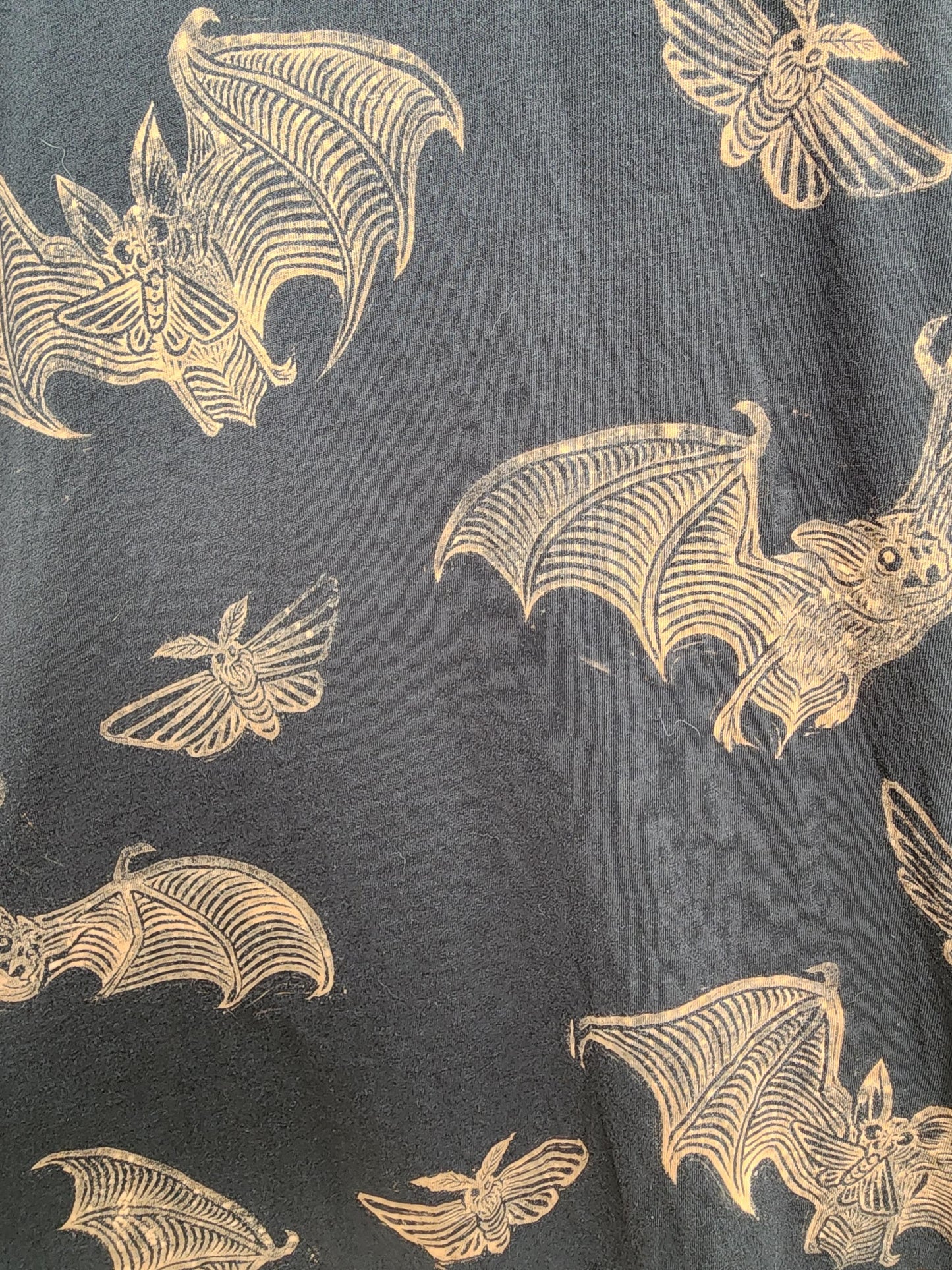 Bat Brunch Bleach Printed Reverse Tie Dyed T-shirt *Made-to-Order sizes XS-10XL*