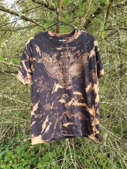 Goliath Beetle Bleach Printed Reverse Tie Dyed T-shirt *Made-to-Order sizes XS-10XL*