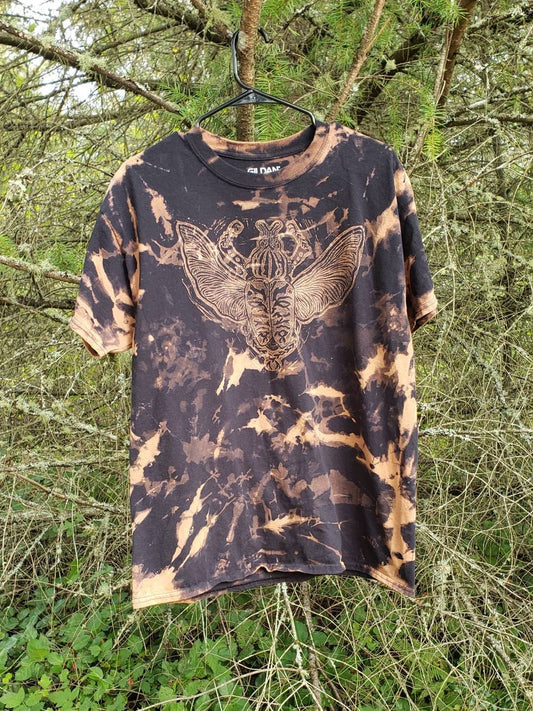 Goliath Beetle Bleach Printed Reverse Tie Dyed T-shirt *Made-to-Order sizes XS-10XL*