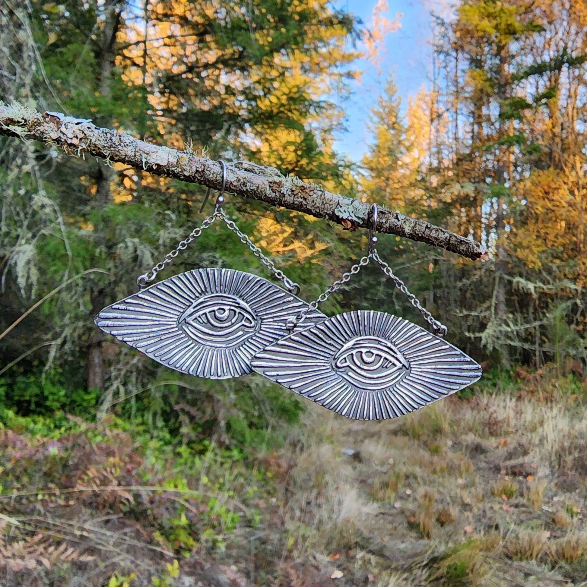 Silver Eye Earrings *Made-To-Order *