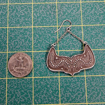 Centipede Earrings Silver *Made-To-Order *