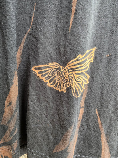 Golden Orbweaver with Tasty Snack Bleach Printed Reverse Tie Dye T Shirt *Made To Order Sizes XS-10XL*